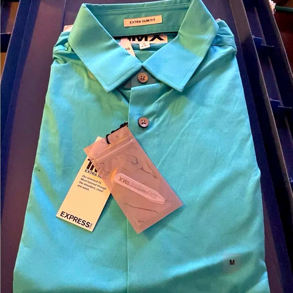 Teal Express Men’s Slim Fit Stylish Dress Shirt